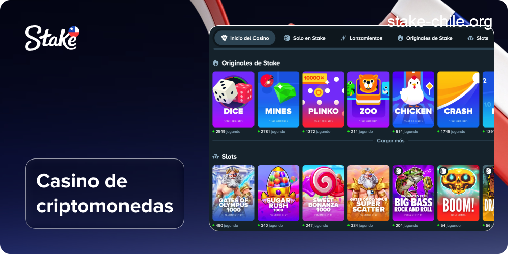 Stake - El casino de criptomonedas más famoso de Chile